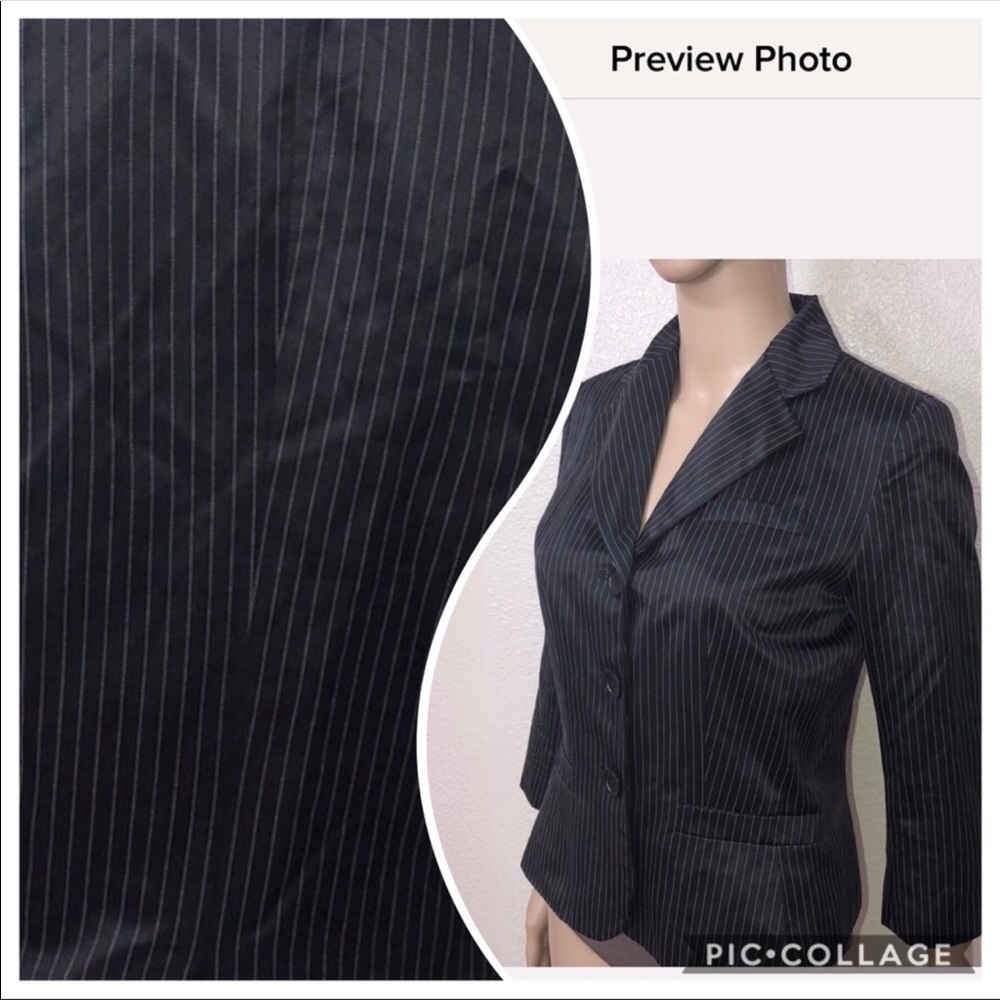 🌻 Banana Republic Satiny Pin Striped Blazer